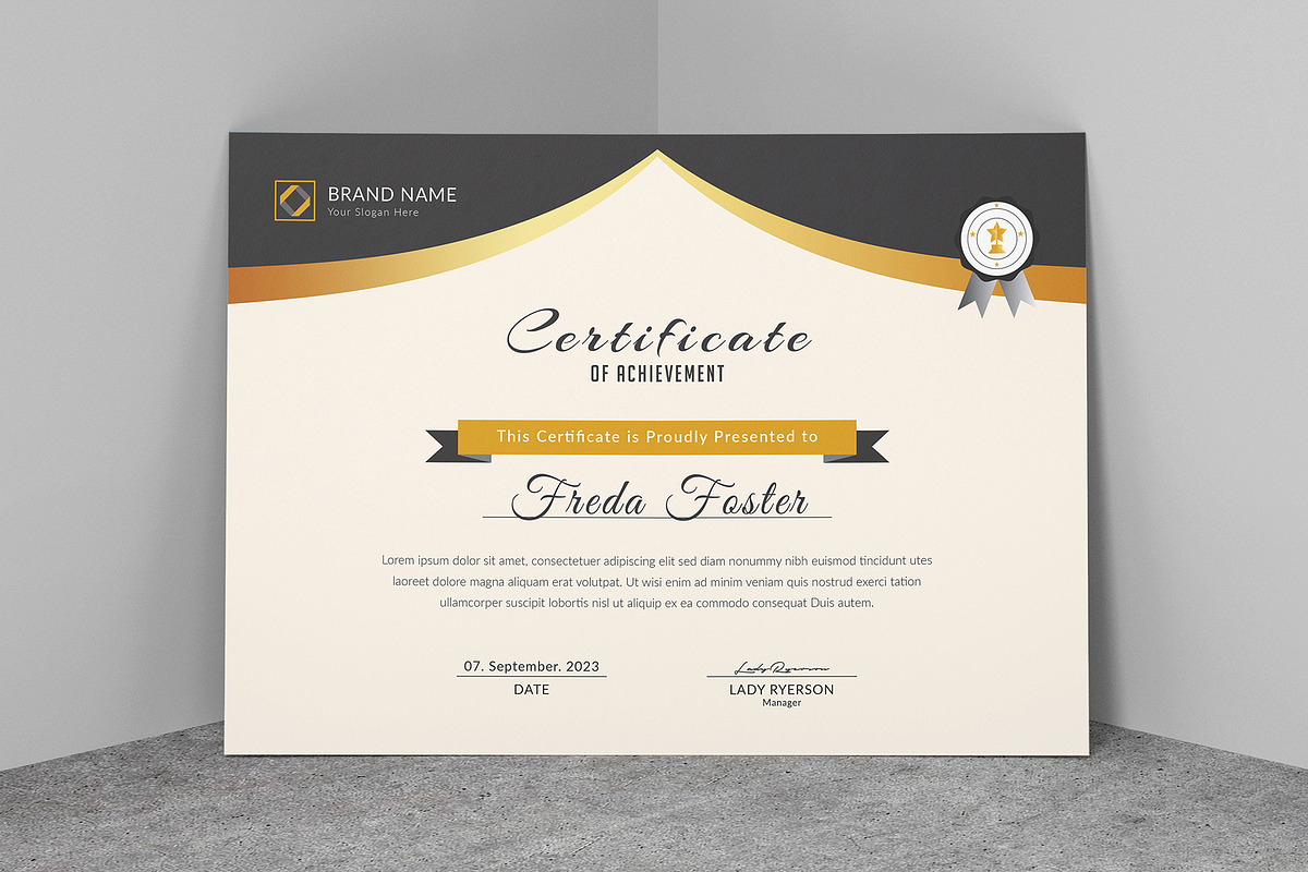 Corporate and Modern Certificate