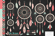 Mint & Coral Dreamcatcher Clipart, an Illustration by Amanda Ilkov (Thumbnail 2 of 4)