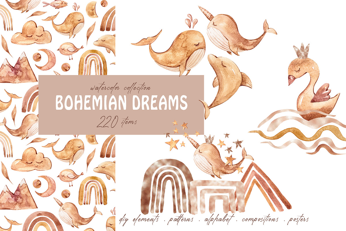 SALE! Watercolor BOHO collection, an Animal Illustration by Tiana Geo (Photo 2 of 23)
