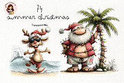 Summer Christmas Clipart, an Illustration by Nicolle's Colorful Art (Thumbnail 1 of 7)