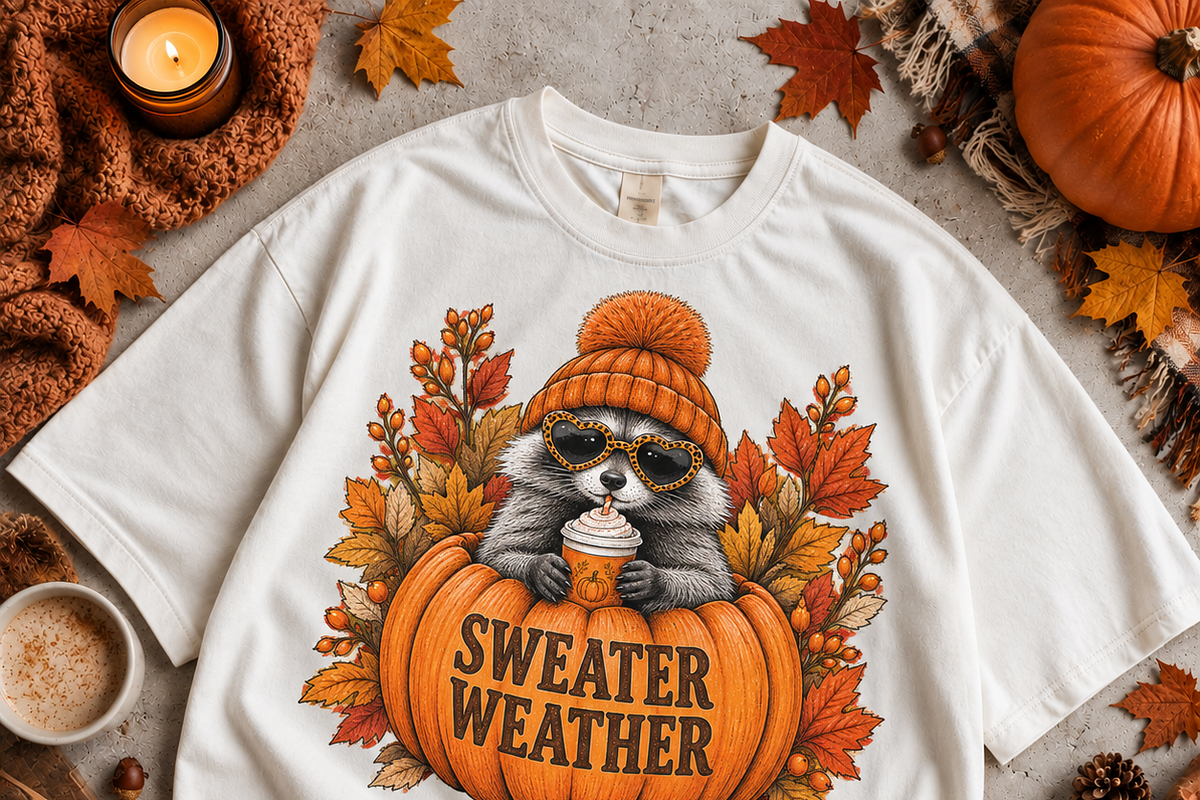 Fall Raccoon 8 PNG Bundle, a Decorative Illustration by ElDesignState (Photo 8 of 9)