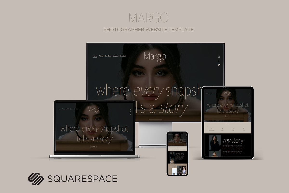 Margo Photographer Template, a Squarespace Template by Beliveart (Photo 2 of 4)