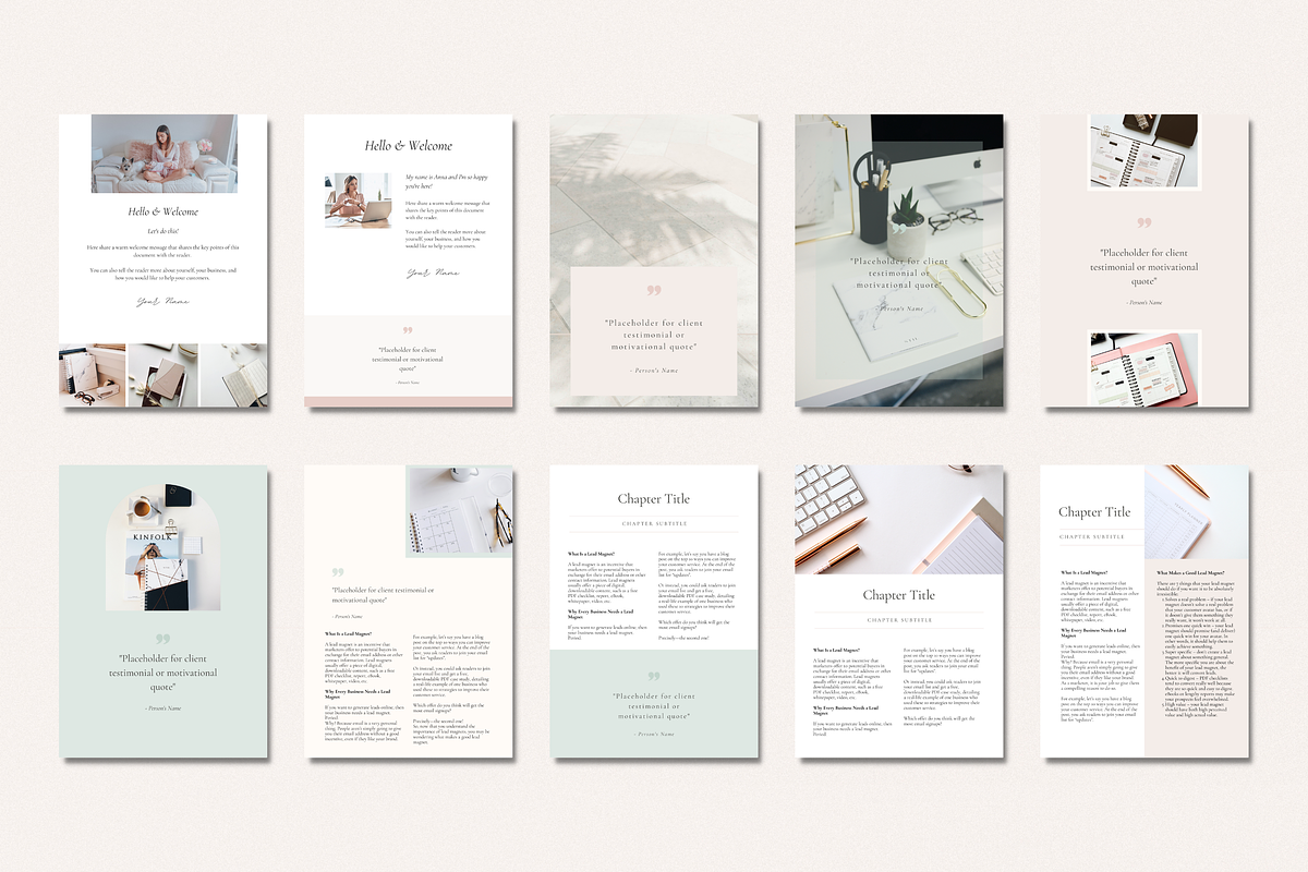 Canva Lead Magnet & E-book Templates, a Marketing Template by Amado Brand Design Studio (Photo 7 of 12)