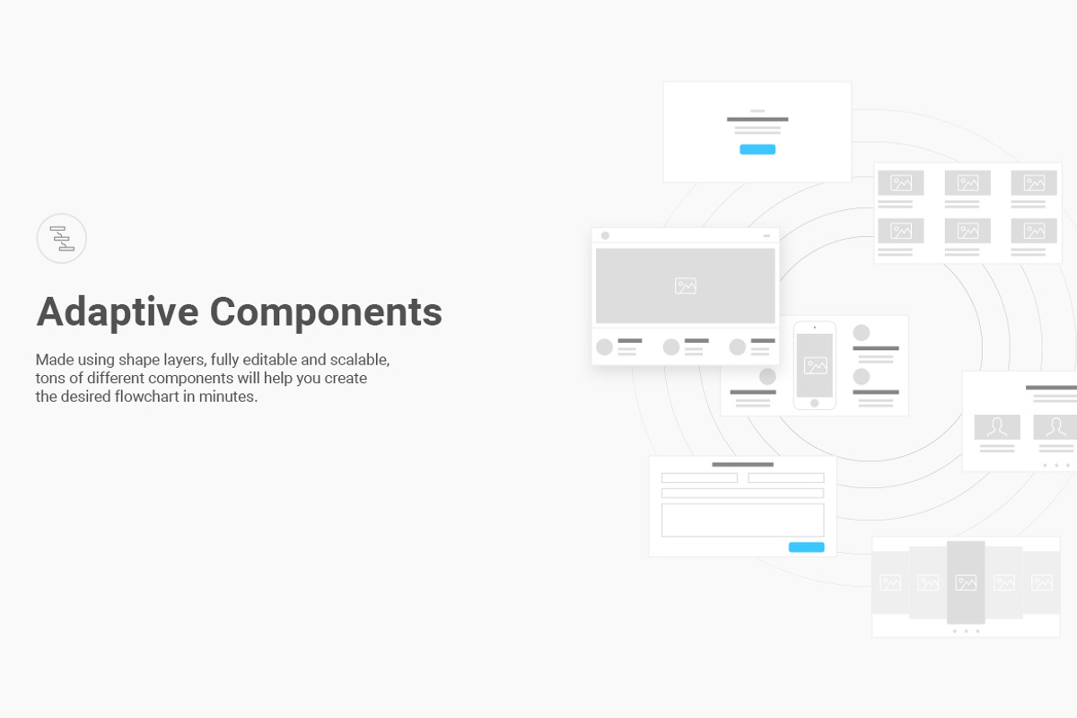 Wireflow Flowcharts, a Wireframe Template by Web Donut (Photo 3 of 14)