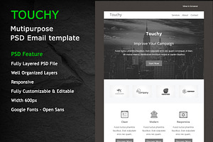 TOUCHY-PSD RESPONSIVE EMAIL TEMPLATE