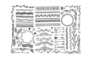 800 DOODLE ELEMENTS SET