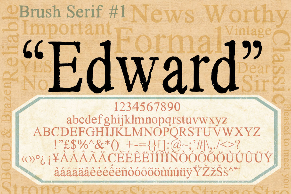 Entire Brush Serif Family preview 2