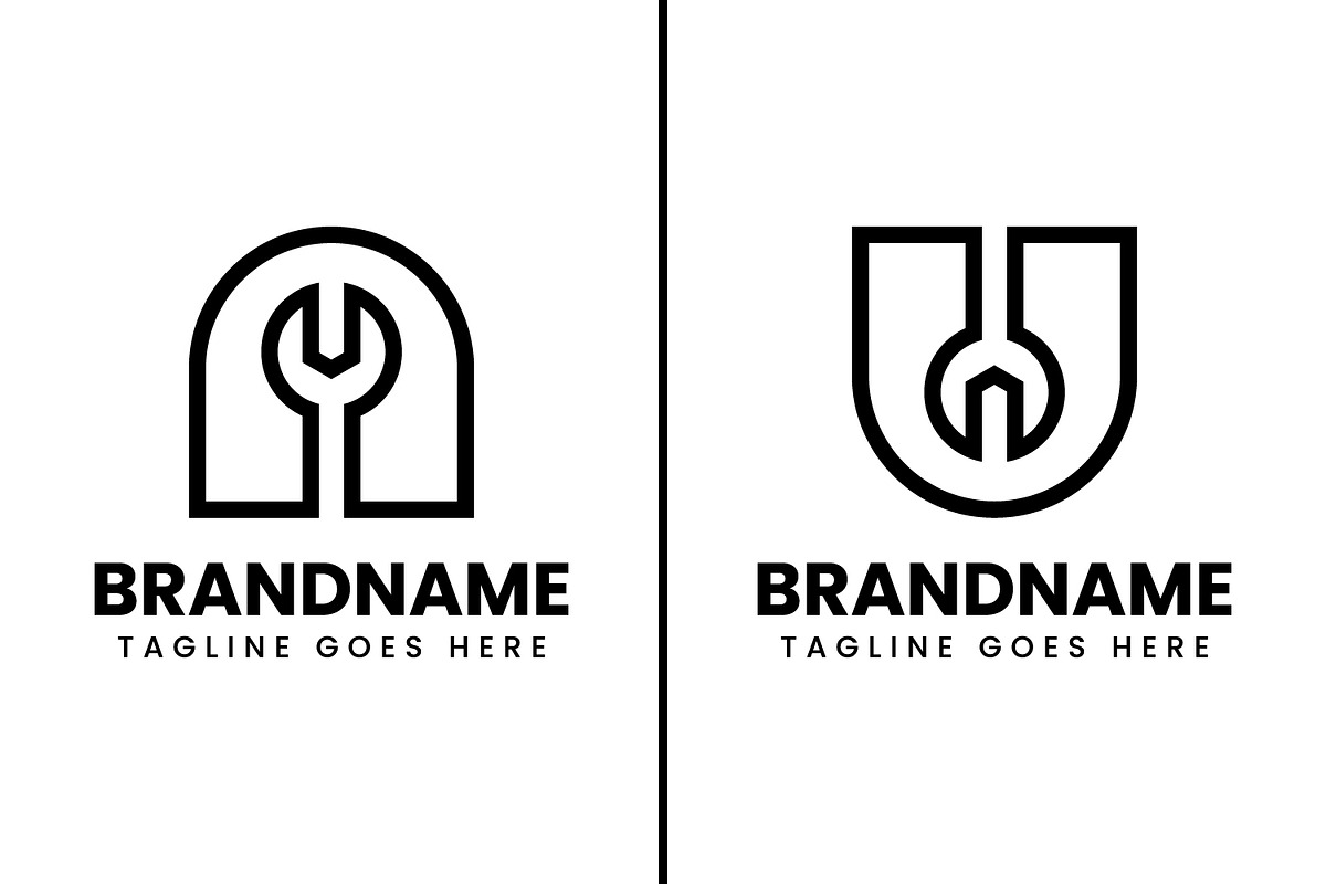Letter A or U Wrench Logo, a Branding & Logo Template by Pray Art Design Studio