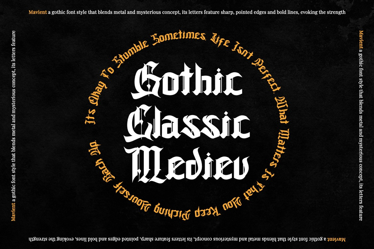 Mavient - Classic Blackletter Font, a Blackletter Font by Dhabee (Photo 12 of 16)