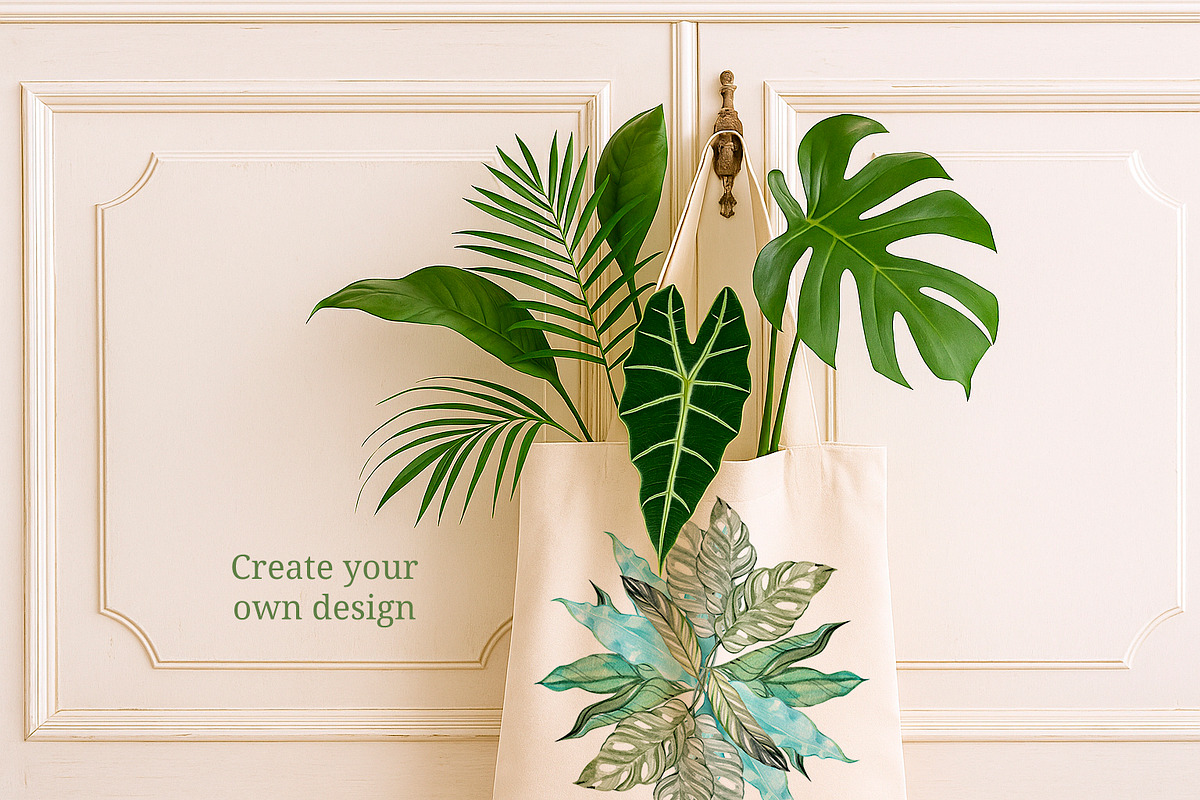Delicate Tropics Watercolor Clipart, a Decorative Illustration by NataliMiasStore (Photo 7 of 7)