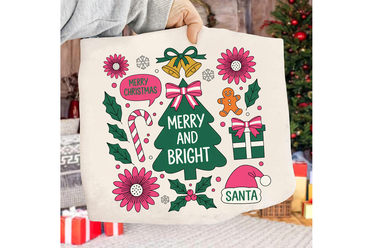 Merry and Bright Christmas Hand Draw, an Illustration by Libby Wishes (Photo 7 of 8)