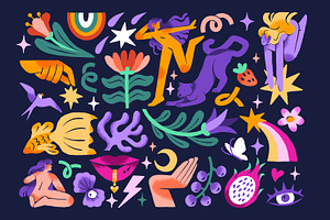 Modern doodle, abstract art set, a Decorative Illustration by PaperTrident