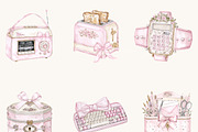 Watercolor Pastel Devices Clipart, a Technology Illustration by BusyDaydesign (Thumbnail 6 of 9)