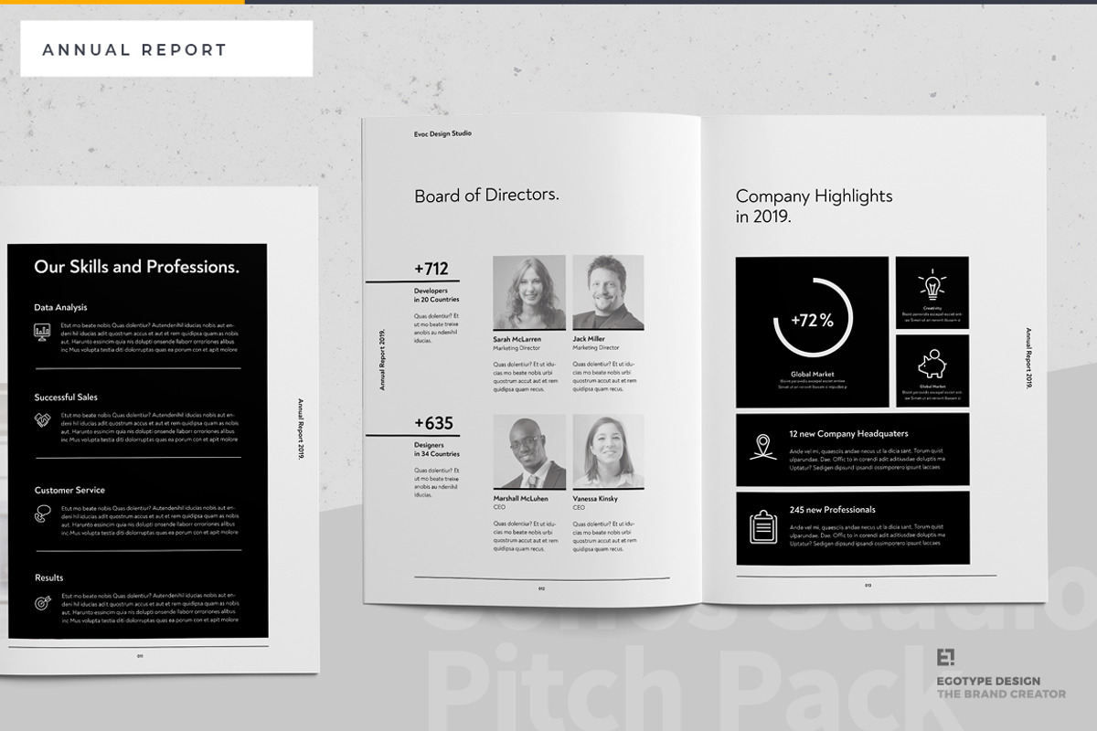 Egotype Annual Report, a Brochure Template by Egotype (Photo 4 of 15)