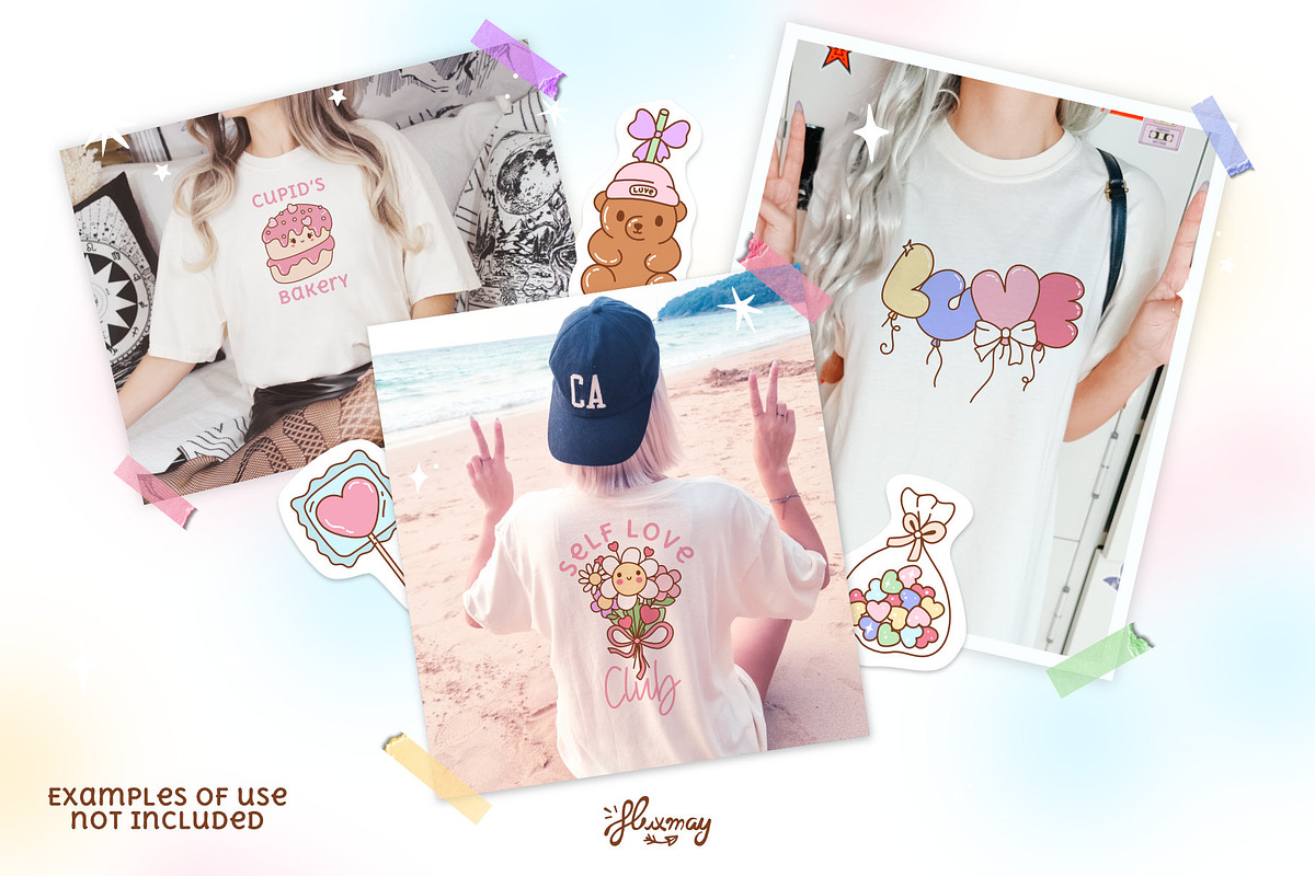Preppy & Coquette Valentine Bundle, a Seasonal Illustration by Huxmay (Photo 6 of 7)