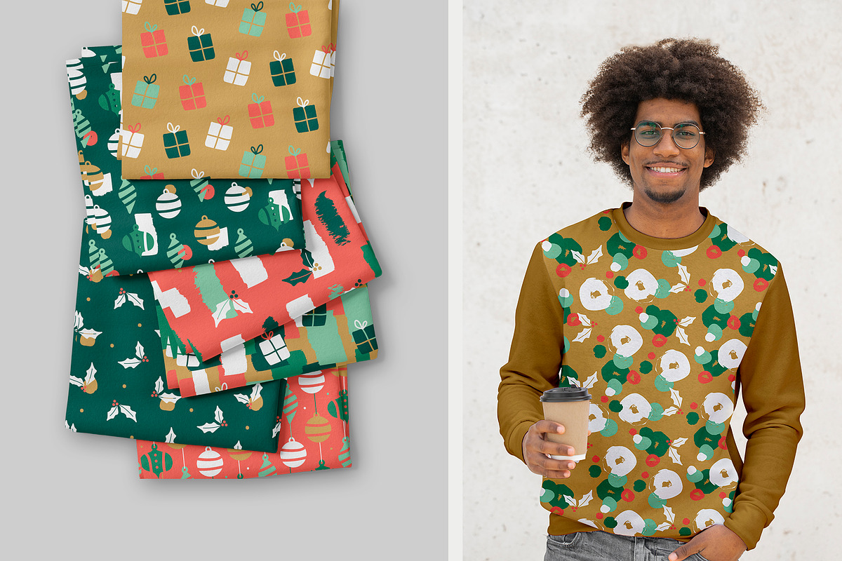 Abstract Christmas-Seamless Patterns, a Pattern Graphic by Pretty Meerkat (Photo 5 of 6)