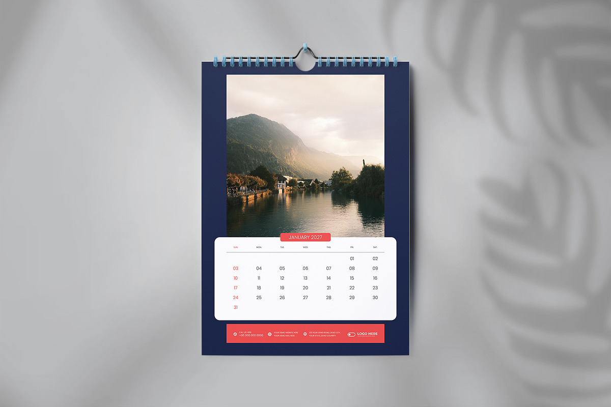 2027 Calendar template, a Stationery Template by Tanmoy Topu (Photo 2 of 3)