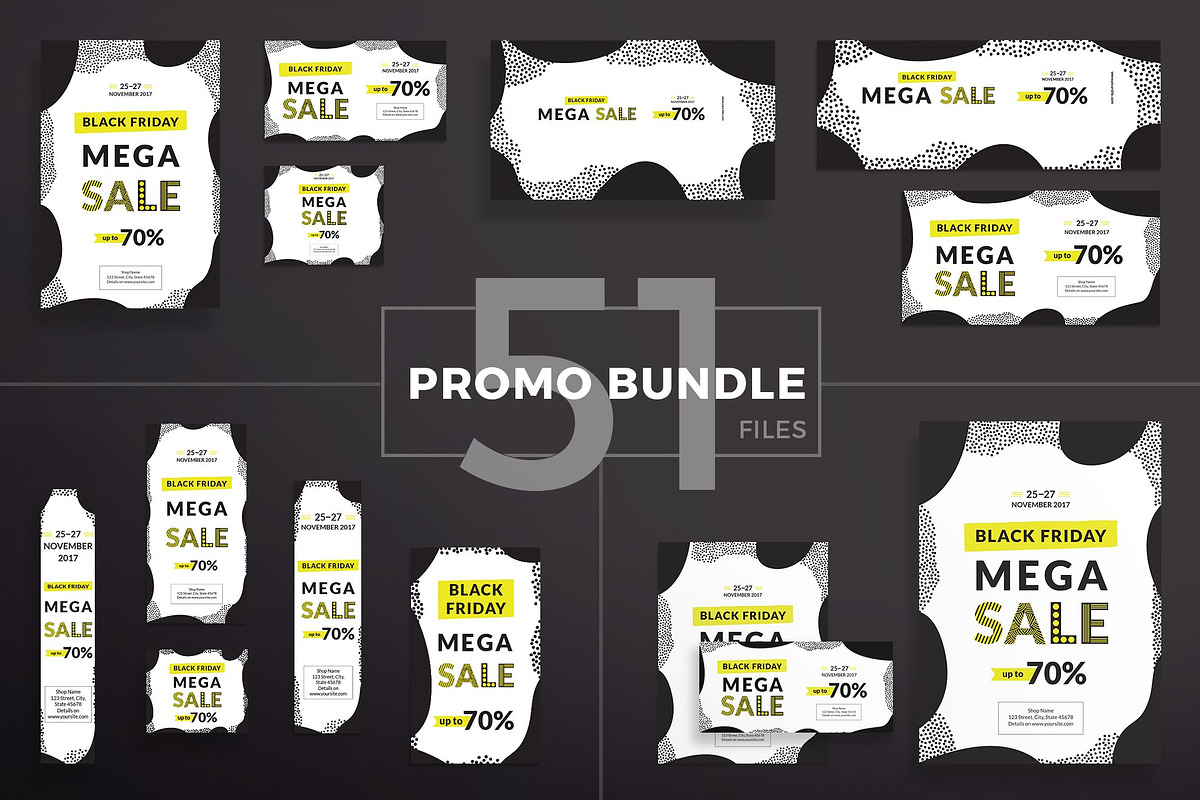 Black Friday Template Bundle Sale, a Marketing Template by Amber Graphics (Photo 10 of 11)