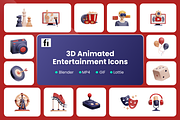 3D Animated Recreation Icon Set, an Object 3D Model by Flat Icons (Thumbnail 2 of 5)