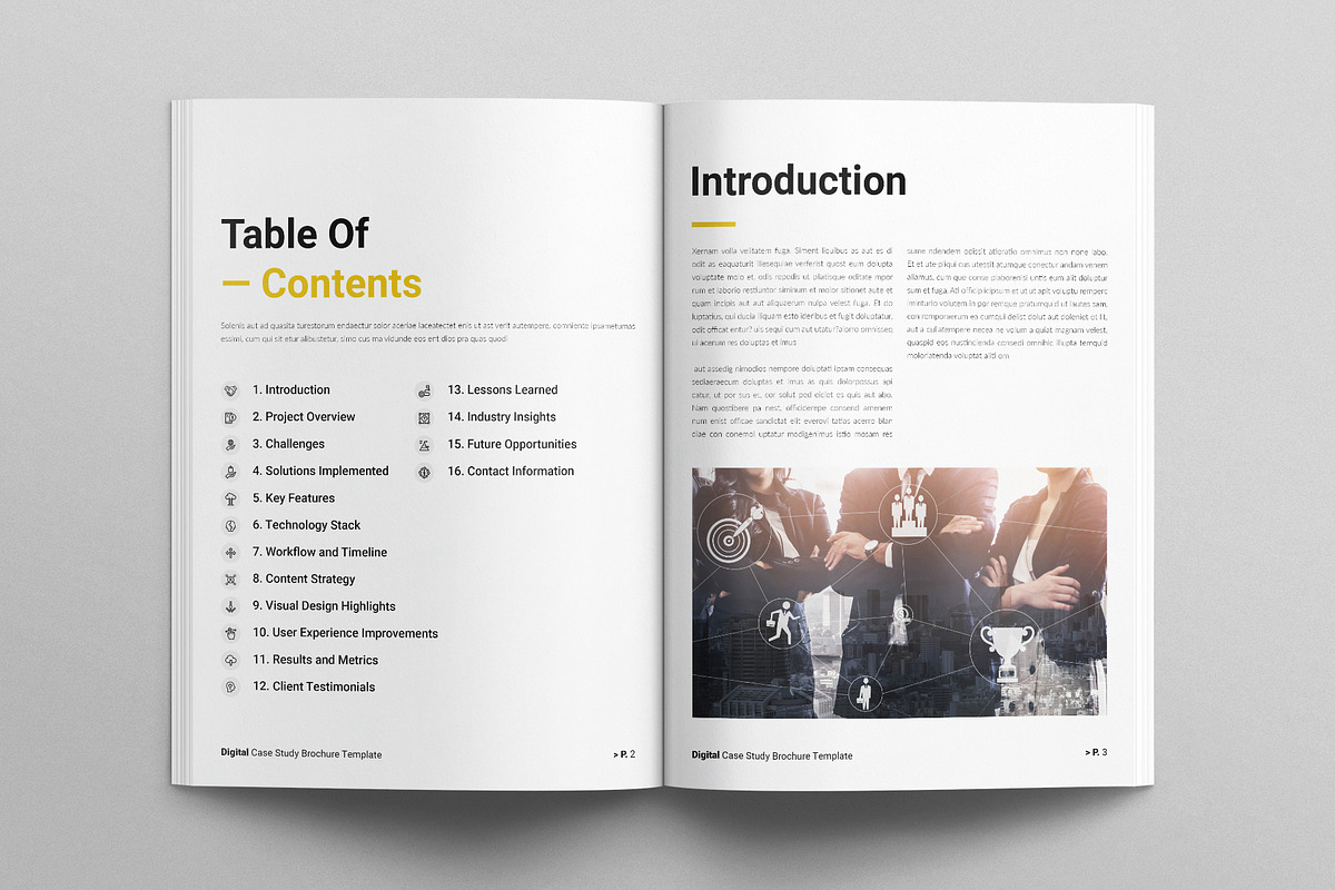 Digital Case Study Brochure Template, a Brochure Template by E-Type (Photo 2 of 7)