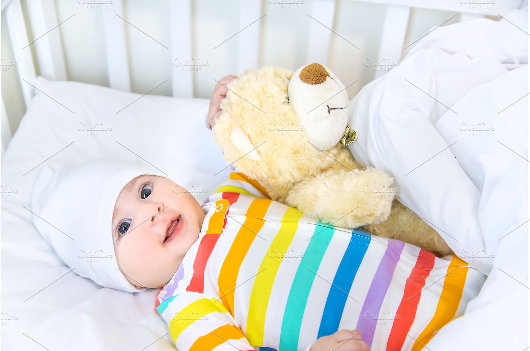 The baby in the crib goes to bed, a Person Photo by yanadjana