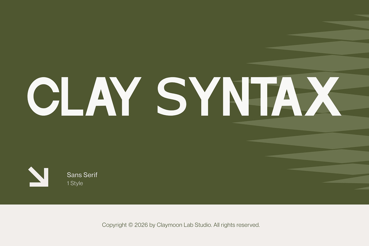 Clay Syntax — Modern Sans Serif Font, a Serif Font by Claymoon Lab (Photo 1 of 7)