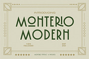 Monterio - Modern Art Deco Typeface, a Sans Serif Font by CCS Type (Thumbnail 1 of 29)