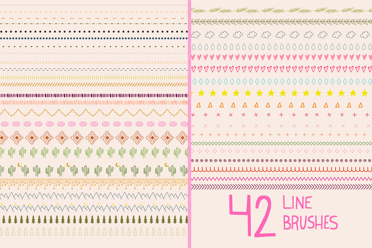 Line Pattern Procreate Brush Set, a Brush Add-On by Sometimes Crafter Studio (Photo 2 of 3)