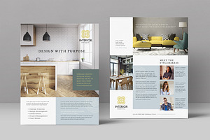 Interior Design Datasheet Template, a Flyer Template by StockLayouts