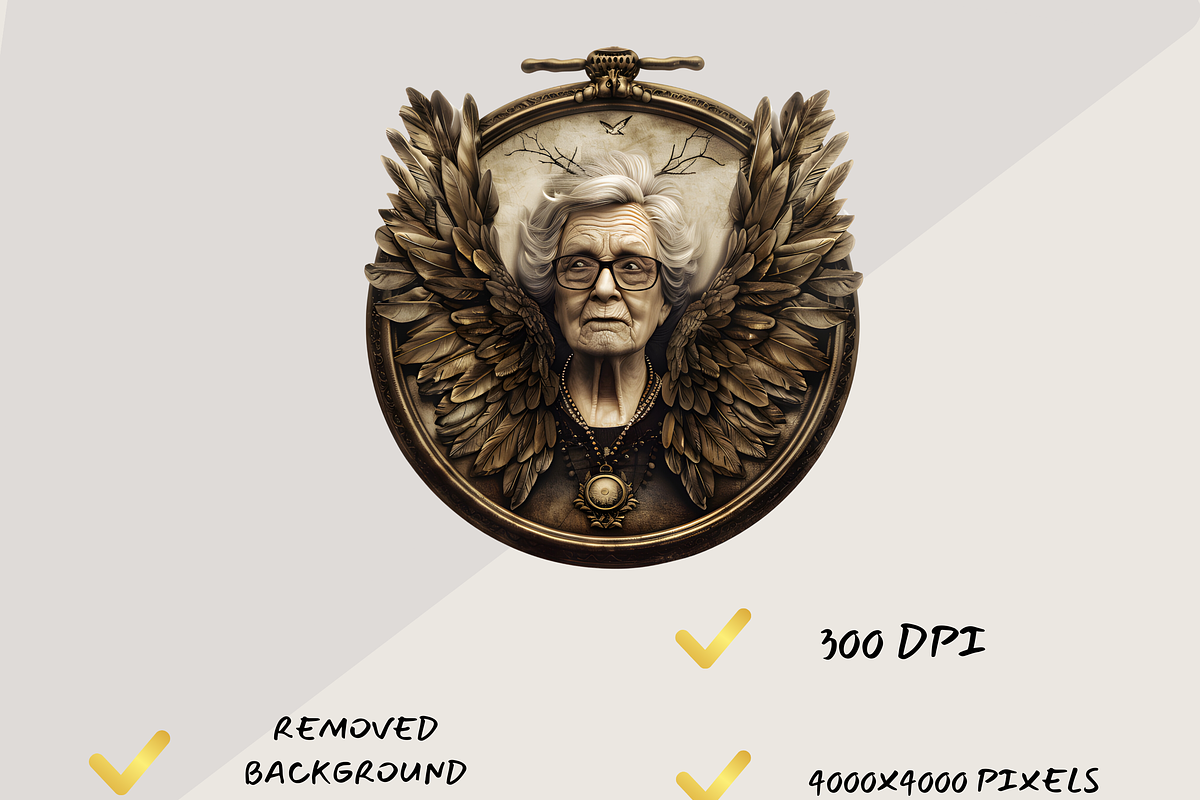 GRANDMA ANGELS AND FAIRIES CLIPART, a Person Illustration by Daring Digies (Photo 5 of 8)