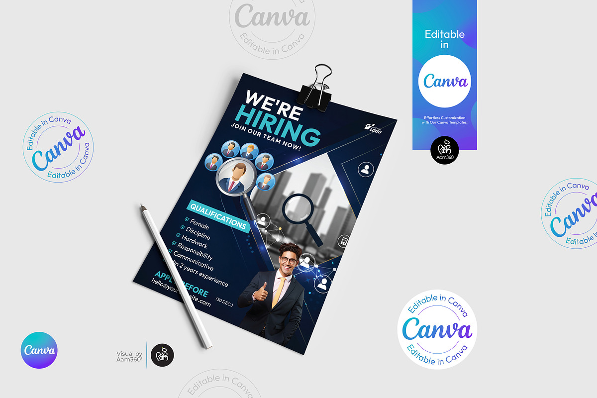 Hiring Flyer Template, a Flyer Template by Aam360 (Photo 2 of 3)