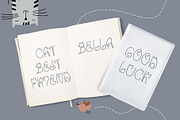 Cute Cat Hand Drawn Display Font, a Handwritten Font by Happy Letters (Thumbnail 5 of 8)