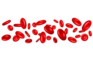 Realistic red blood cells flow, a Healthcare Illustration by Vectorbuum