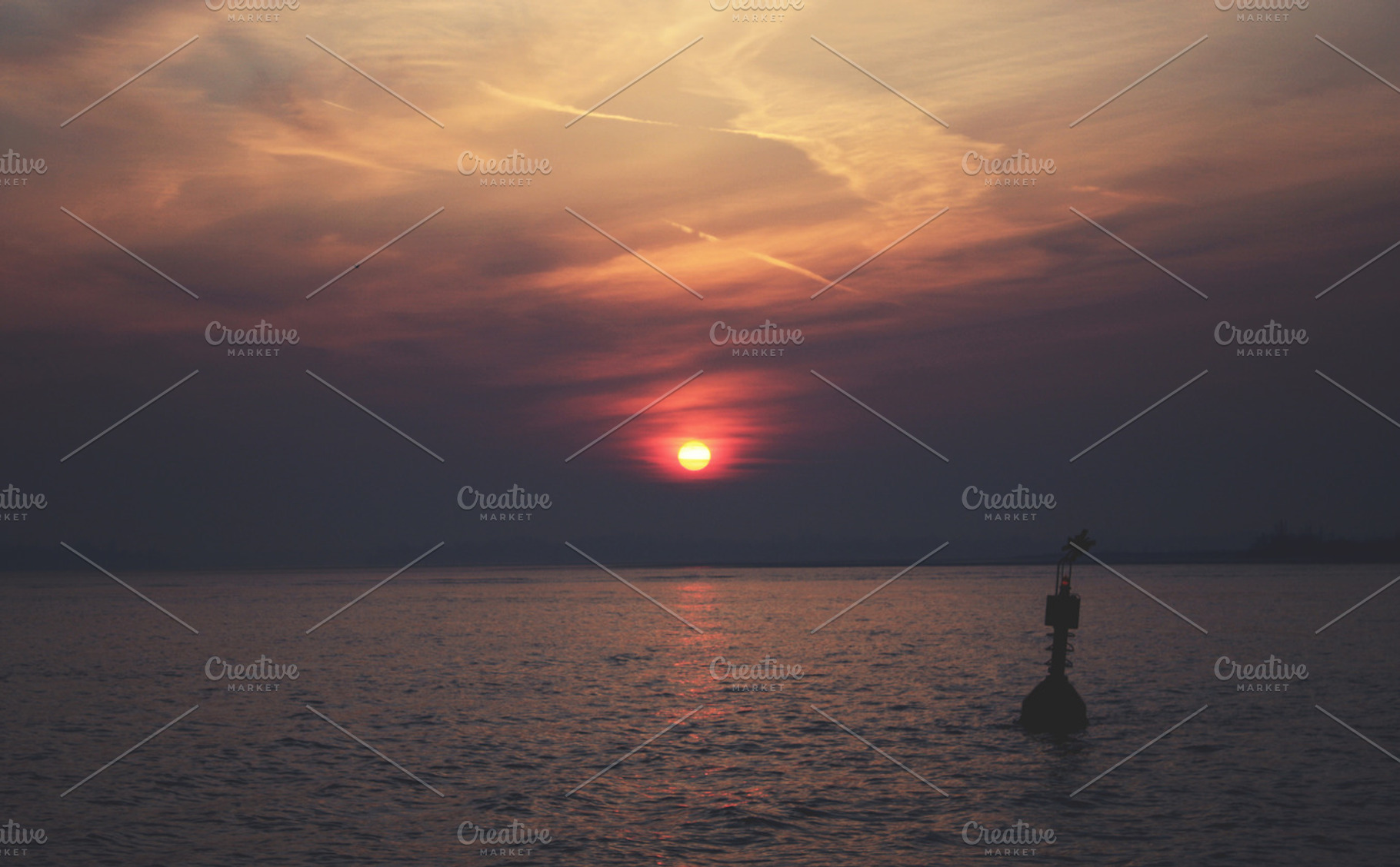 Sunset at sea featuring sunset, sea, and sunset sea