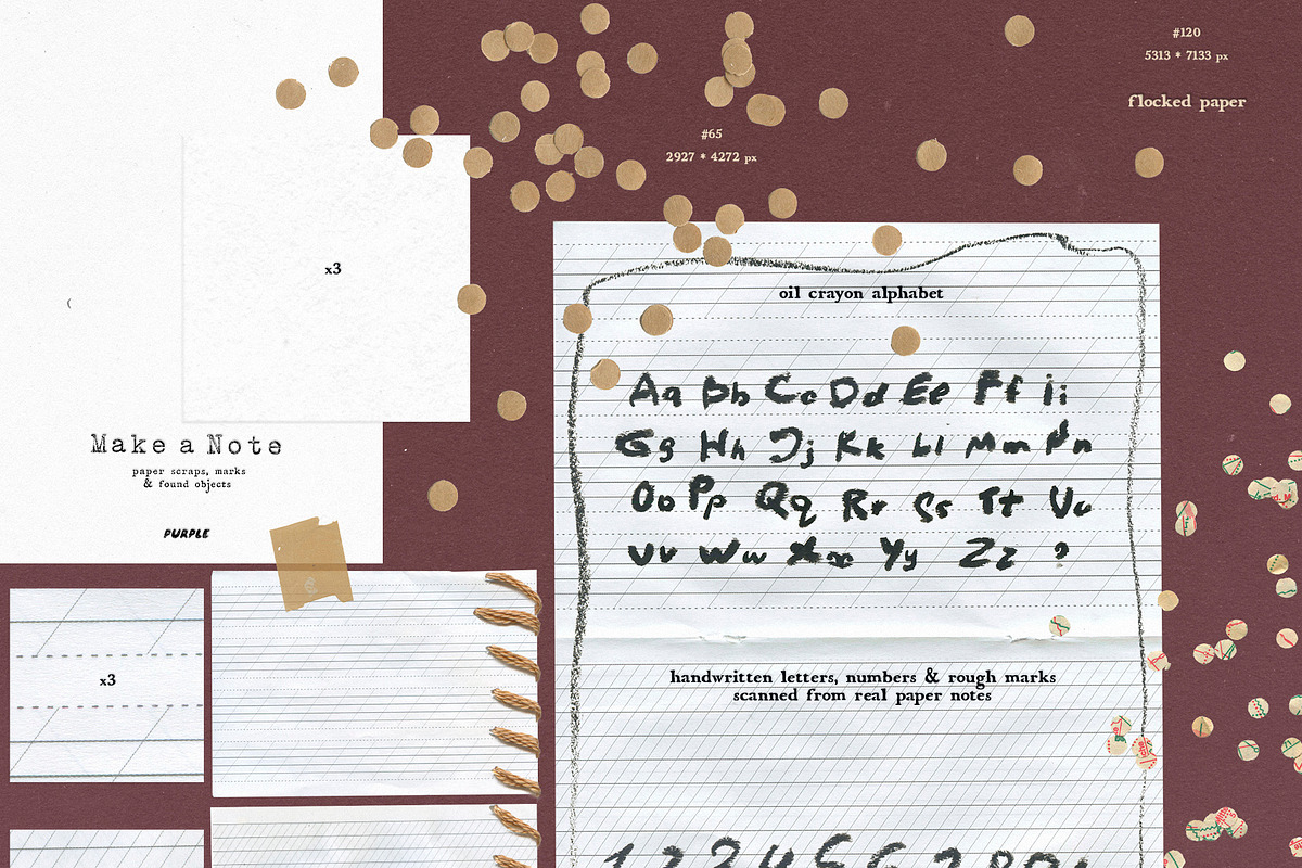 Make a Note Paper & Collage Elements, an Object Graphic by Purple (Photo 11 of 18)