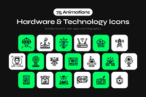 Animated Hardware and Technology, a Solid Icon by Vectors Market