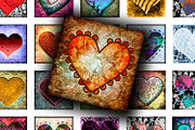 Digital Collage Shee Graceful Hearts, a Print Template by Kseniya-Omega (Thumbnail 3 of 3)