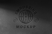 Black Embossed Logo Mockup, a Mockup by Design Squad