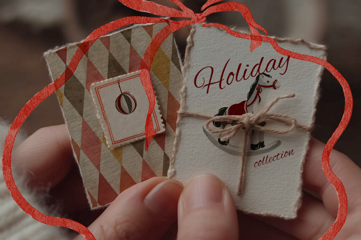 Vintage Christmas Holiday, a Decorative Illustration by 60secondsArt (Photo 7 of 10)