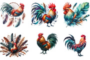 Colored Feathers Rooster Boho, an Illustration by DreamArtGraphic (Thumbnail 7 of 7)