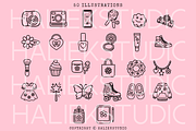 Girly Icons Procreate Brush Set, a Brush Add-On by HalieKStudio (Thumbnail 3 of 9)