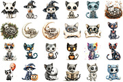 Cute Skeleton Cat Clipart, an Illustration by Sublimation Artist (Thumbnail 2 of 6)