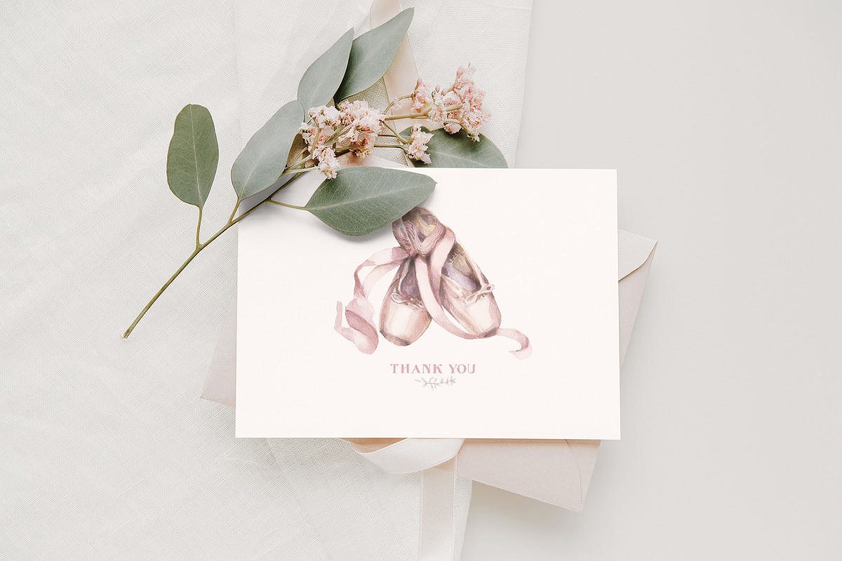 ON POINTE - Watercolor Ballet Set, an Object Illustration by Kaleriia (Photo 10 of 10)