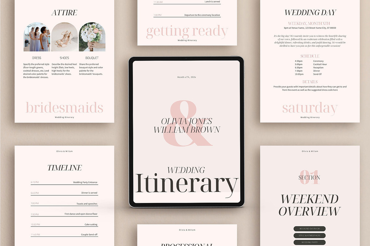 Wedding Weekend Guide template, a Magazine Template by 3.14&Co (Photo 10 of 11)