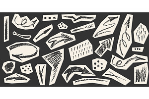 Chalk drawn arrow collection with, an Illustration by Zimages