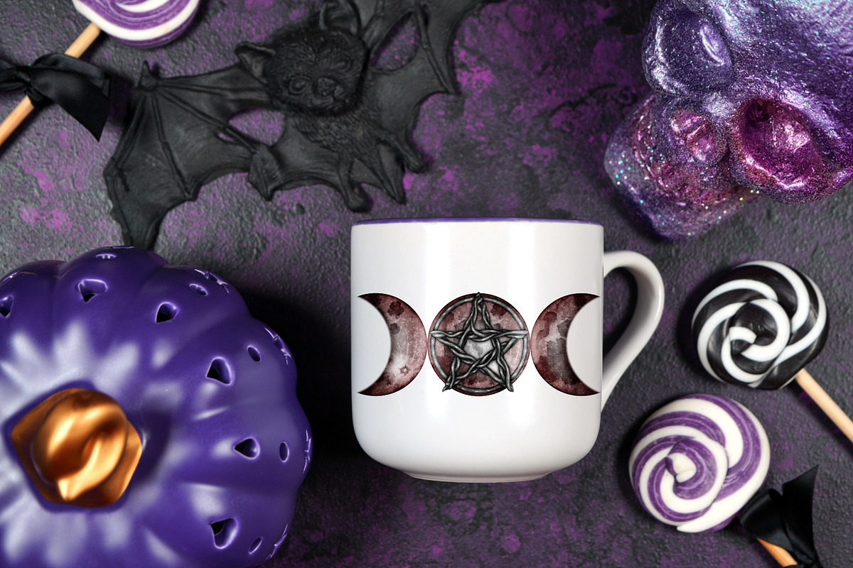Crystal Magic, Dark clip art set., a Seasonal Illustration by Happy Sloth Graphics (Photo 18 of 18)