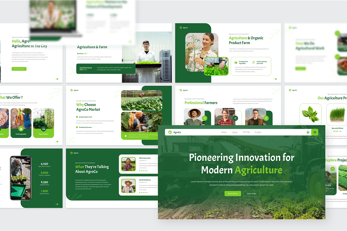 AgroCo Agriculture Farm Google Slide, a Presentation Template by SquidPixey (Photo 4 of 6)