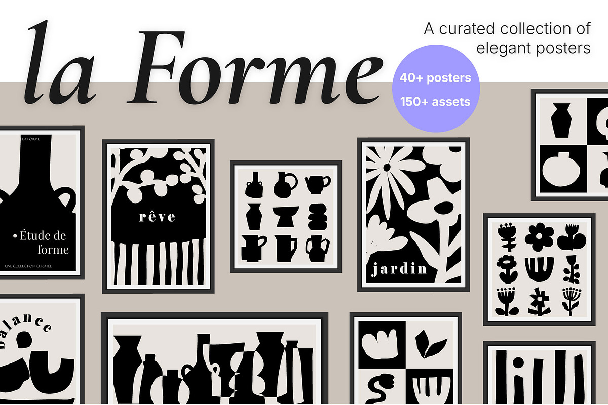 La Forme - Elegant Poster Collection, an Object Graphic by Elena Choo (Photo 1 of 9)