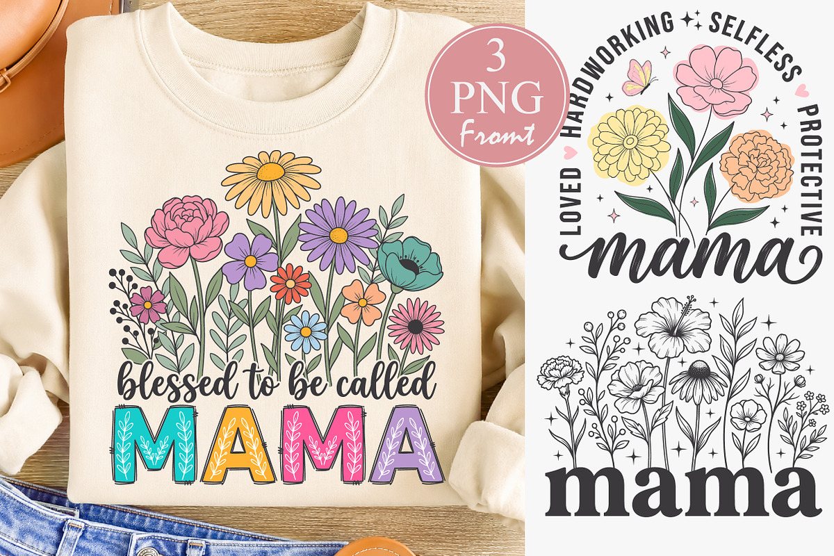 Blessed to be Called Mama Day PNG, a Seasonal Illustration by Rose Art (Photo 1 of 3)