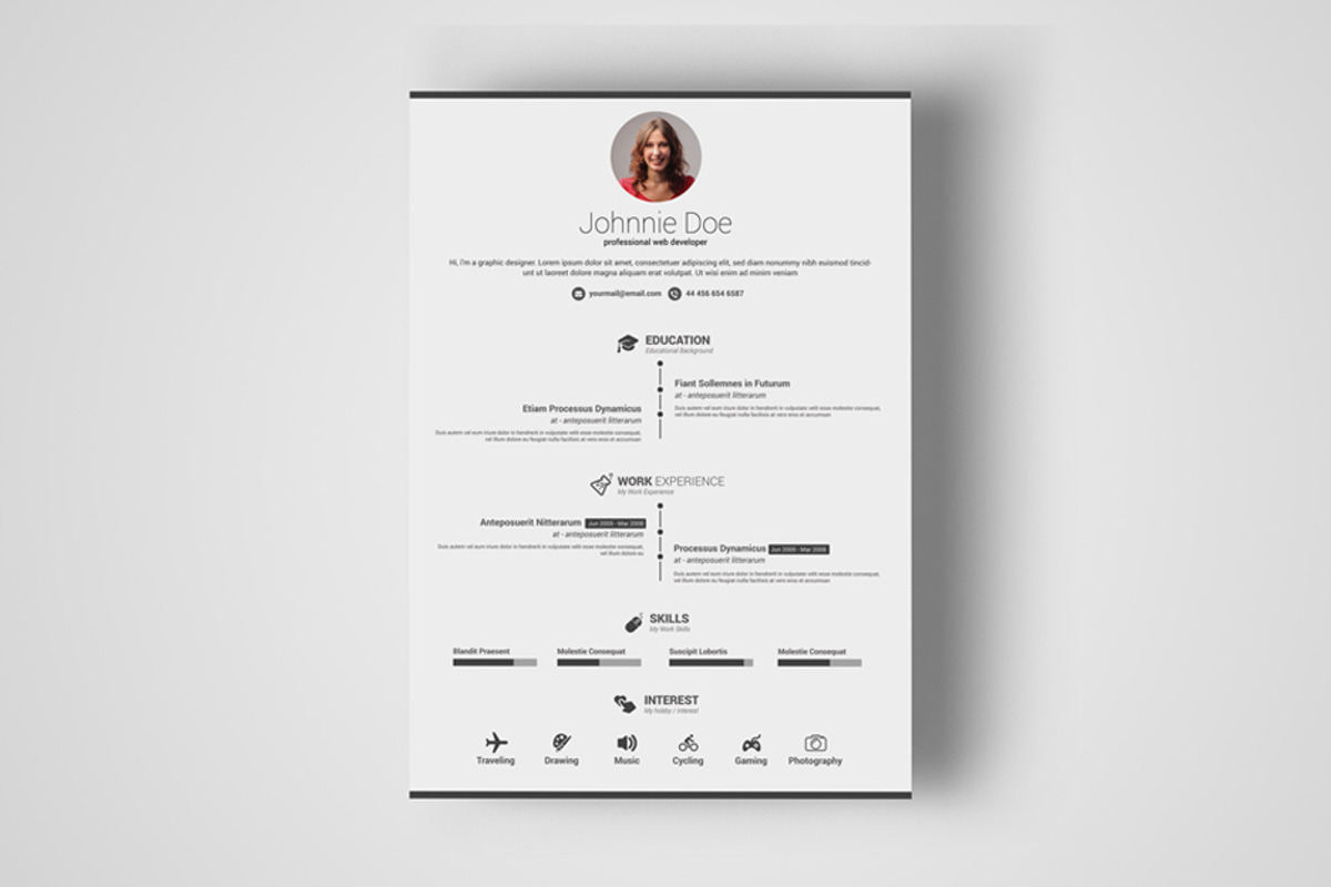 Simple & Clean Resume With MS Word, a Resume Template by Creative Shop (Photo 2 of 3)